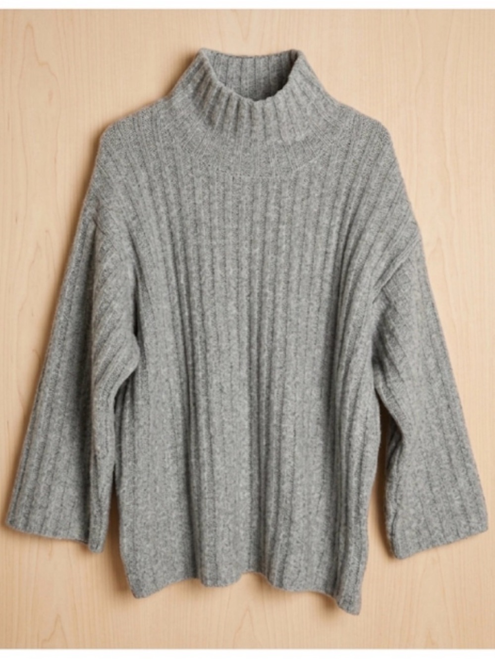 UNIVERSAL THREAD Ribbed Turtleneck Sweater, Women’s M, Grey